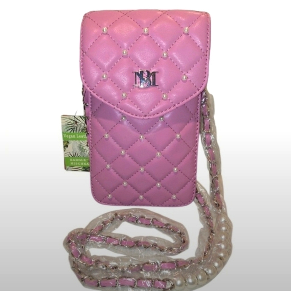 NWT Badgley Mischka Lavender Quilted Crossbody Mini Bag